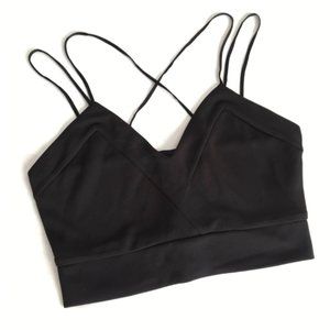 NWT Express bandeau crop top black